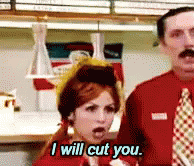 I Will Cut You GIF - I Will Cut You Bon Qui Qui Anjelah Johnson GIFs