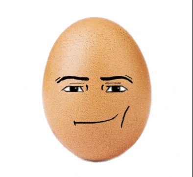 an egg with a face drawn on it with a smile