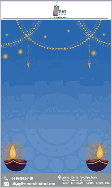 an advertisement for a store wishing everyone happy diwali