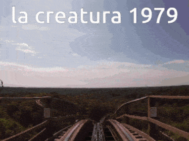 a roller coaster going through a forest with the year 1979 on the bottom
