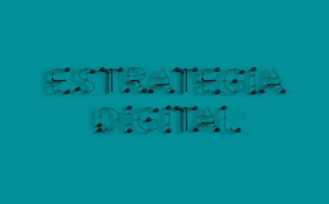 a neon sign that says " estrategia digital " on it