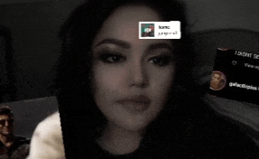 a close up of a woman 's face with a sticker that says i didn 't get