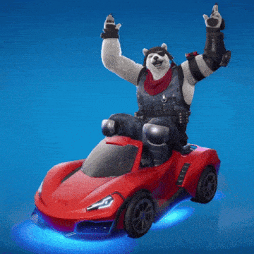 a man is sitting on top of a red car with money falling around him