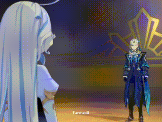 a man and a woman are standing next to each other in a room and the man is wearing a mask .