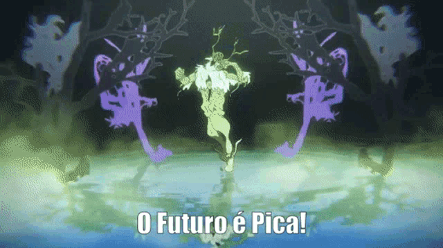 o futuro e pica is written above a cartoon character