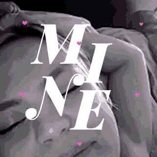 a black and white photo of a woman with the words " mi ne " written on it
