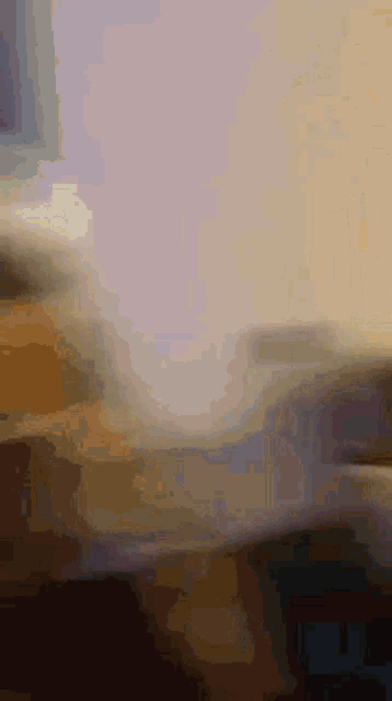 a blurred image of a table with a few spots of light