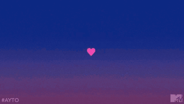 a pink heart with the words " are you the one " written on it