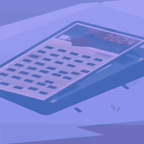 a calculator displays the number 7024 on the screen