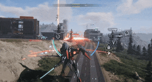 a screenshot of a video game shows a robot with a score of 10