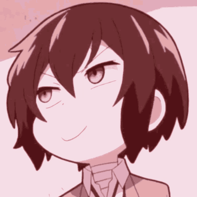 a close up of a cartoon character 's face with a pink background