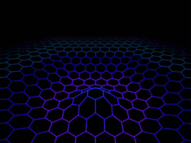 a black background with a purple circle in the center