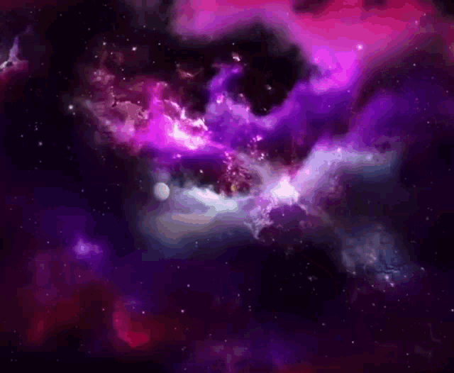 a purple and pink galaxy with lots of stars in the background