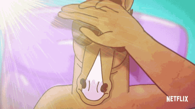 a cartoon of a person with a netflix logo on the bottom left