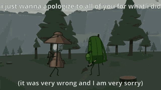 a cartoon says i just wanna apologize to all of you