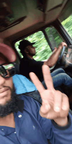 Selfie Peace Sign GIF - Selfie Peace Sign Driving GIFs