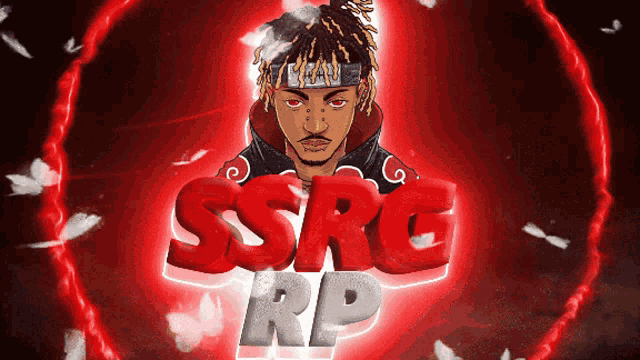a ssrg rp logo with a man wearing a bandana