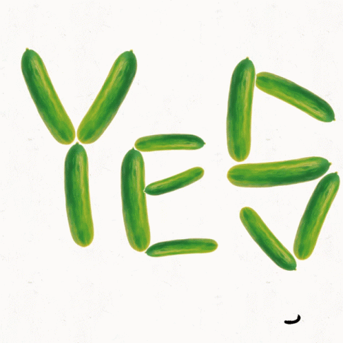 Yes Cucumber GIF - Yes Cucumber Evbot GIFs