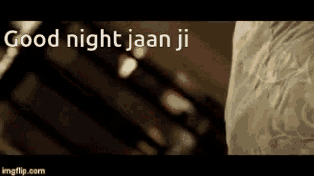 a screenshot of a video that says good night jaan ji on it