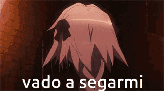a cartoon of a girl with the words " vado a segarmi " above her