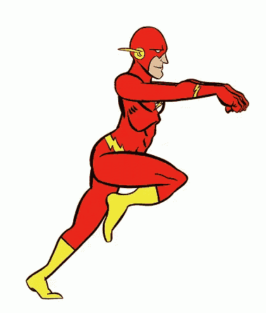 a drawing of a man in a flash suit