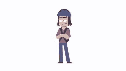 a cartoon character is standing with his hands on his hips and a backpack .