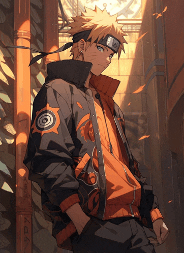 a drawing of a man with a headband that says naruto
