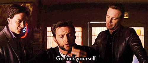 My Response To A Co-worker Saying That The Godfather Part Iii Was The Best In The Series. GIF - Wolverine Hugh Jackman Xmen GIFs