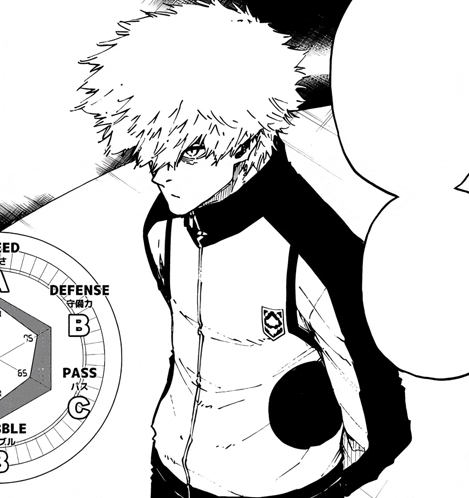 a black and white drawing of a person with a shield on their chest