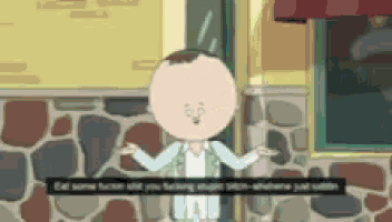 a cartoon character says eat some better old you