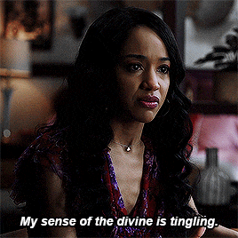 a woman is saying my sense of the divine is tingling .