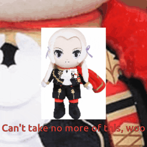 a picture of a stuffed doll with the words can 't take no more of this woo