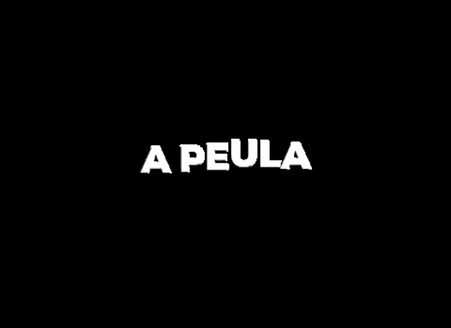 the word a peula is written in white on a black background