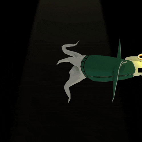 a cartoon character with a halo on his head and a black bar covering his eyes