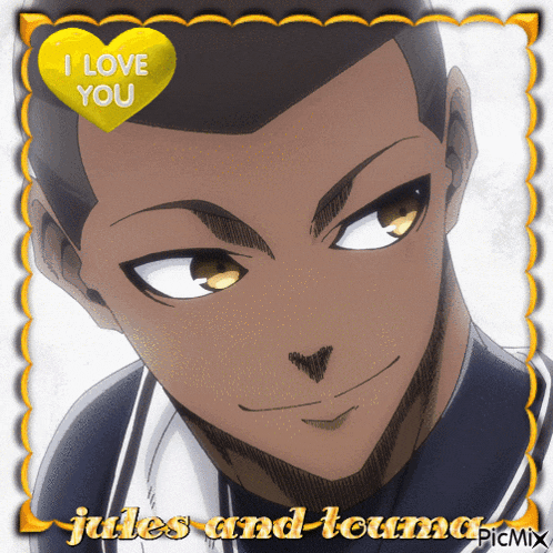 a picture of a man with a heart saying i love you