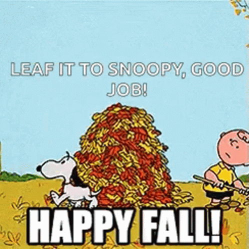 Happy Fall Snoopy GIF - Happy Fall Snoopy Leaves GIFs