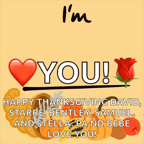 a greeting card that says " i 'm thankful you "