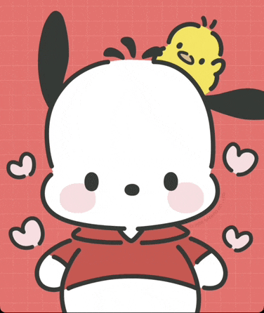a cartoon drawing of a dog with a chick on his head