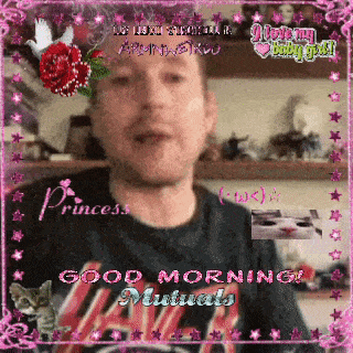 a picture of a man with the words good morning mutuals