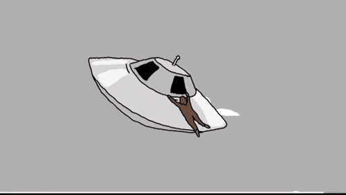 a cartoon drawing of a bigfoot falling off a building
