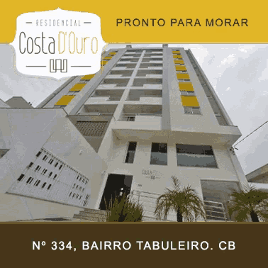a residential costa d' ouro advertisement shows a tall building