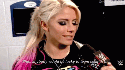 Alexa Bliss Renee Young GIF - Alexa Bliss Renee Young Anybody Would Team Up With Me GIFs