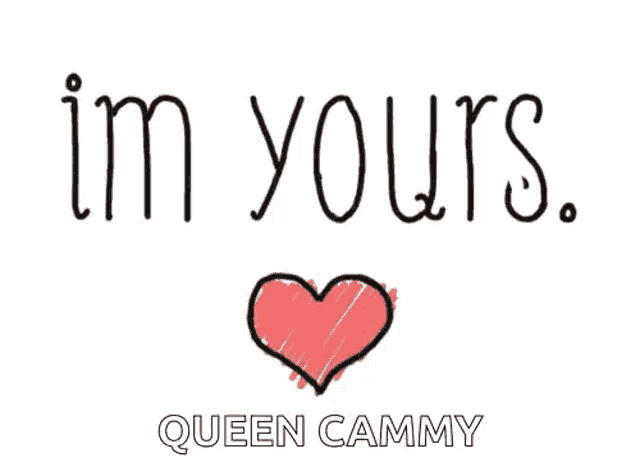 a drawing of a heart with the words i 'm yours