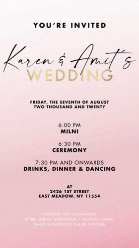 Karen Amd Amits Wedding Save The Date GIF - Karen Amd Amits Wedding Wedding Save The Date GIFs