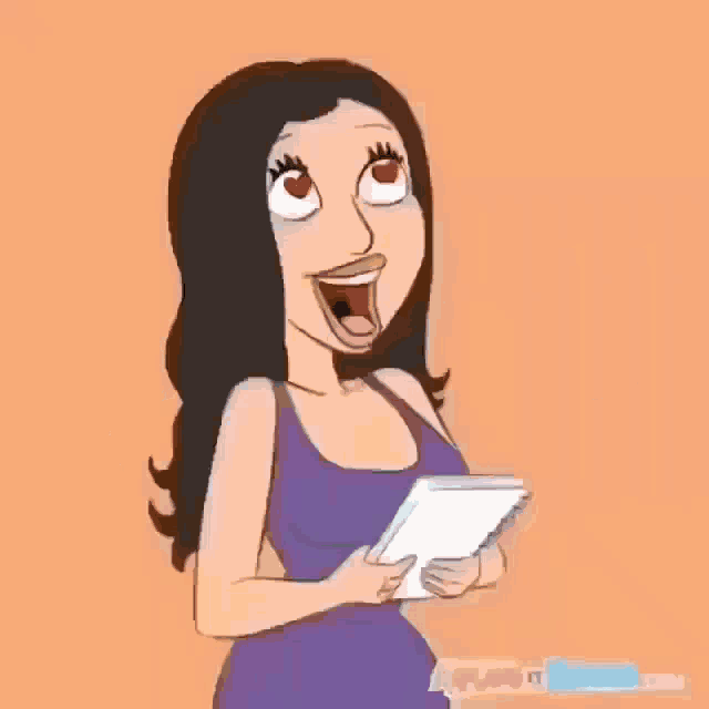 a cartoon of a woman standing next to a large man