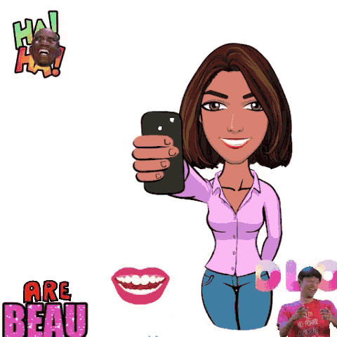 a cartoon of a woman with a speech bubble that says ' are beau '