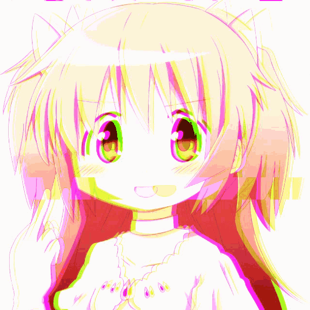 a drawing of a girl with a cat ear