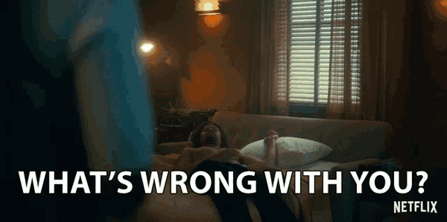 a netflix ad shows a man laying on a bed