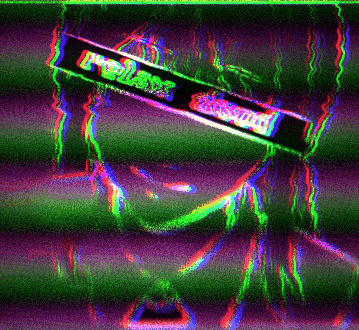 a purple and green background with a sign that says ' i 'm not a robot ' on it