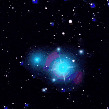 a girl giving a peace sign in front of a starry background